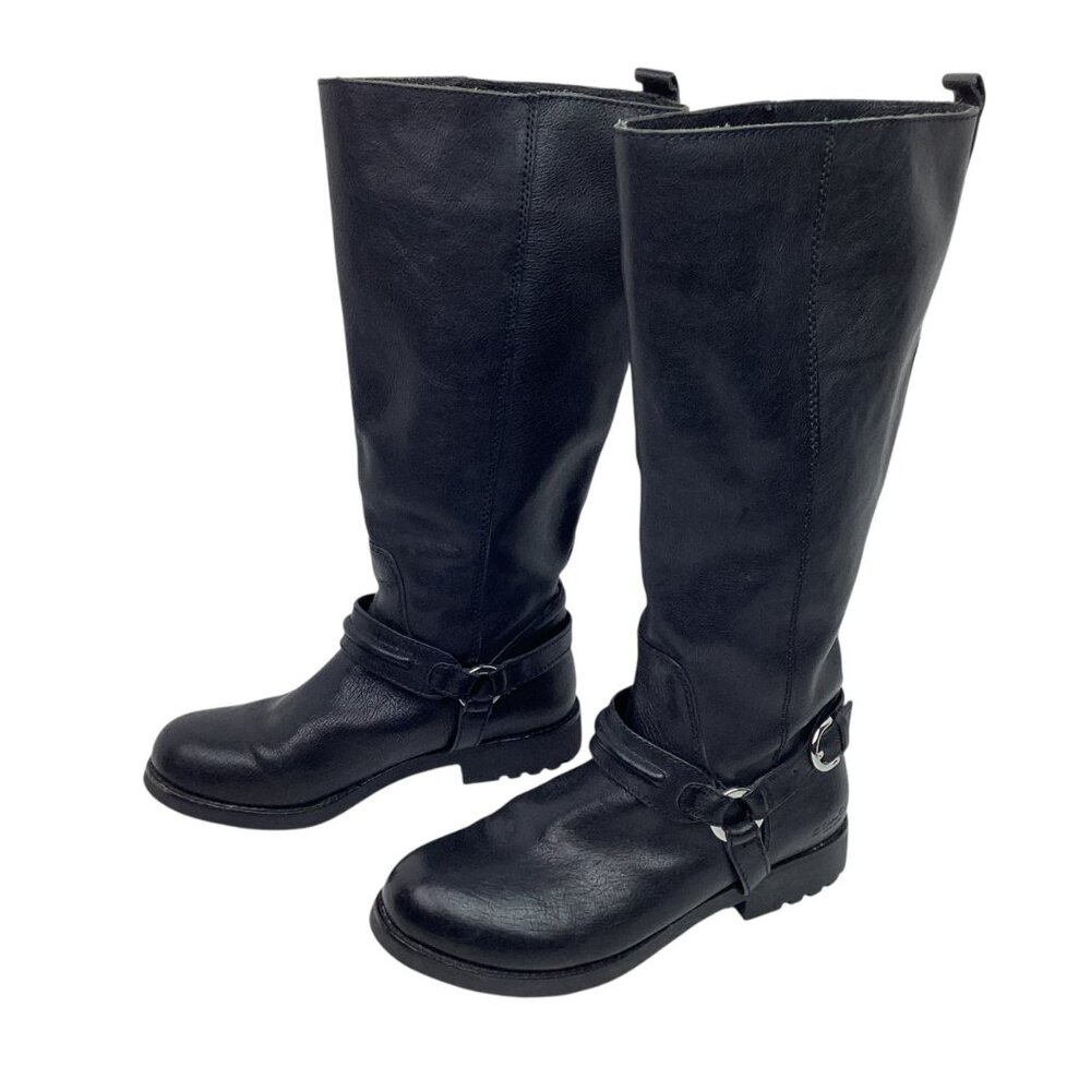Coach Valterra Sport Mid-Calf Leather Womens 7B Riding Boots Black